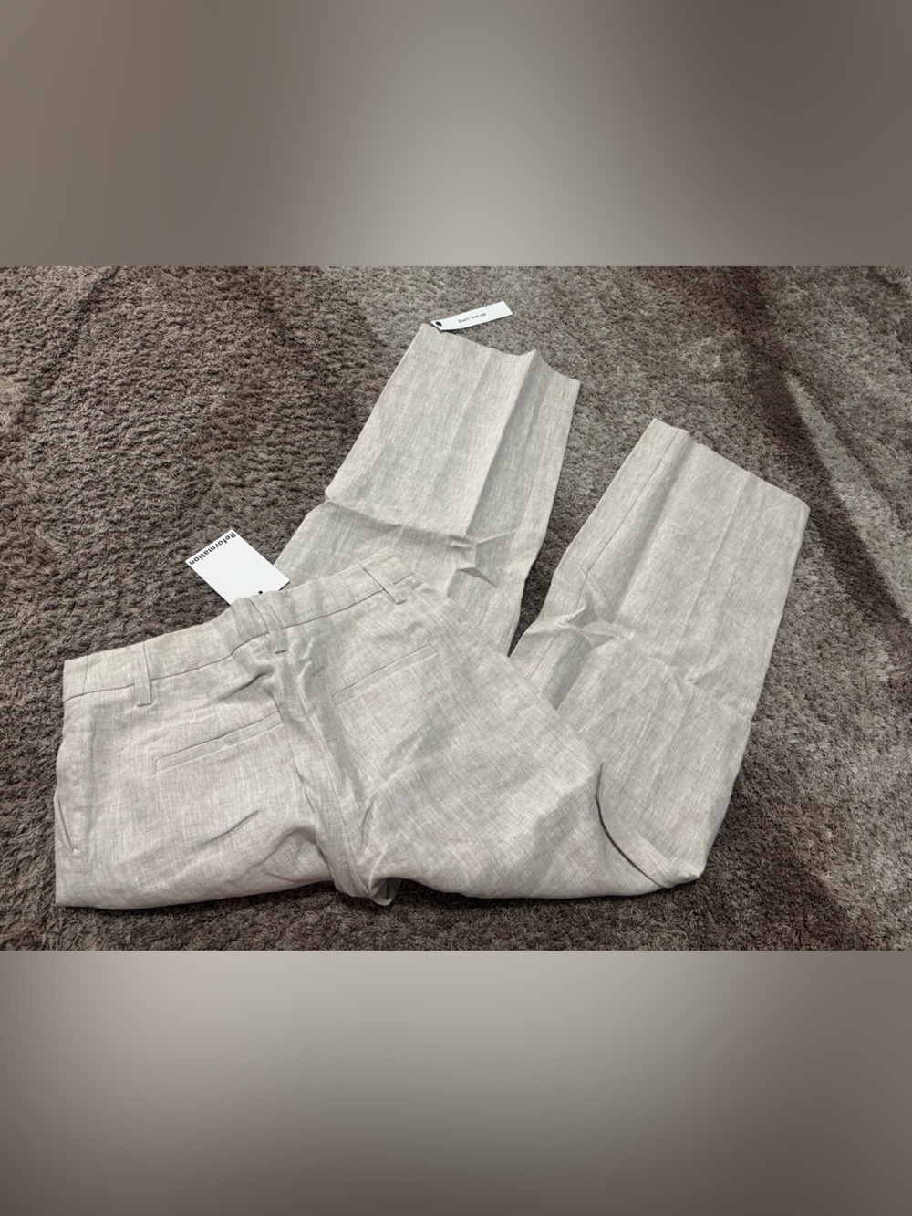 Reformation Gale Linen Mid Rise Pant - Picture 3 of 3